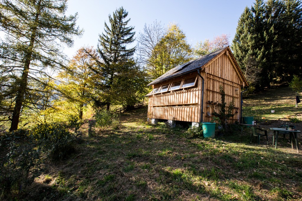 Gezimmerte Bienenhütte im Lungau.